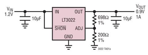 LT3022 Typical Application Circuit